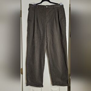 Men's Claiborne Classic Olive/Brown Corduroy Pants Size 35/30